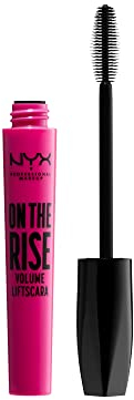 NYX Professional Makeup On The Rise Volume Liftscara, Mascara per lifting e volume istantanei, Scovolino in elastomero a forma di clessidra, Formula vegana, 10 ml, Colore: Extreme Black