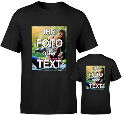 T-Shirt mit eigenem Foto Text Logo Name selbst gestalten * ringgesponnene Baumwolle * vollfarbig einseitiger oder doppelseitig Bedruckt * viele Farben