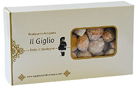 PIRICHITTOS - Biscotti Artigianali della tradizione Sarda al gusto di limone - Pasticceria Artigiana Il Giglio Dolci di Sardegna - Confezione rigida riciclabile 350 grammi