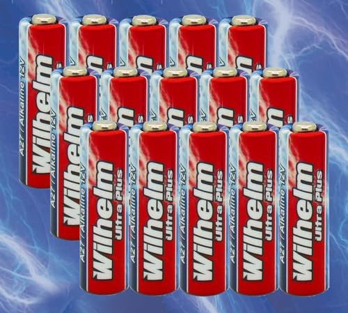 Wilhelm A27 Batterien 12V 25 mAh Alkaline (MN27, V27GA, LR27A) – 15 Stück