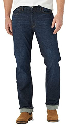 Lee Legendariska jeans med normal passform för män, Skölj, 42W / 30L