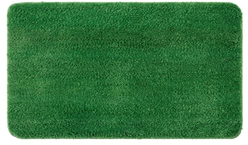 MIULEE Badezimmerteppich Badematte rutschfest Waschbar Grasgrün 70x120 cm | Badteppich Badvorleger Saugfähige Duschvorleger Badematten & Badteppiche für Wohnzimmer Schlafzimmer Badezimmer