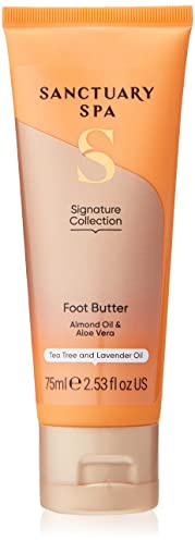 Sanctuary Spa Beurre pour les pieds, sans huile minérale, sans cruauté envers les animaux, crème pour les pieds pour peaux sèches, 75 ml