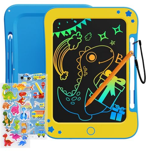 TEKFUN Kids Toys for 3 4 5 6 Years Old Boys Girls Gifts, 8.5 Inch LCD Writing Tablet Kids Drawing Board, Educational Travel Toys Boy Girl Birthday & Easter Gifts Age 3-8 (Blue Yellow)