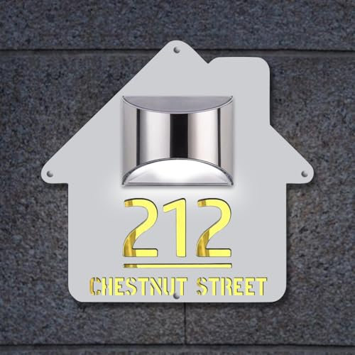 personnalisé design numero de maison exterieur solaire,Moderne Numéro de maison solaire à LED Le nom de la rue Numéro de maison,plaque maison exterieur personnalisé Éclairage