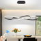 MQW Suspension LED table à manger lampe suspendue à intensité variable avec télécommande lampe à suspension design linéaire lampe lustre réglable en hauteur lampe de cuisine (L100cm/57W) noir