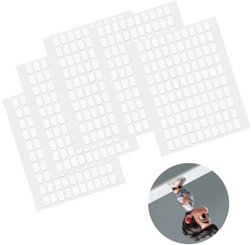 JINGEGECOME 500Pcs Clear Double Sided Glue Dots, Sticky Gel Dots Tacky Putty Crafts Mounting Putty, Clear Sticky Tack Museum Putty Removable, No Trace Poster Putty Sticky Tack for Wall Hanging.