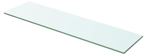 Gecheer Regalboden Glas Transparent 60 cm x 12 cm Glasregal Wandregal für Badezimmer Glasablage Glasregalboden Badablage