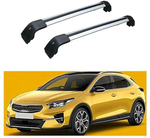 FURREN Car Roof Rack for Kia Xceed 5 Door SUV 2020 2021, Anti-Rust Car Roof Rack Cross Bars Car Rooftop Storage Rack, Car Rooftop Box Bracket, Car Van Mounting Fitting,Silverblack