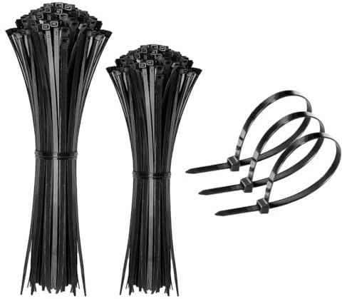 IBXWMNG Lot de 100 serre-câbles électriques en plastique noir - tailles 100mm x 1.9mm et 150mm x 1.9mm - idéaux pour attacher et fixer les câbles en sécurité
