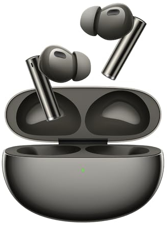 realme Buds Air 6 Pro, Drivers duales de Calidad Hi-Fi, Cancelación Activa de Ruido Inteligente de 50 dB, Efecto de Audio Espacial de 360, Titanium Twilight