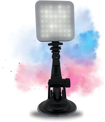 TronicXL Saugnapf Halterung Videoleuchte Softlight Videolicht 49 LED Foto Lampe für Kaltschuh Blitzschuh I 1/4 für Stativ Fotolampe Fotoleuchte für Selfie Video DSLR SLR Kamera