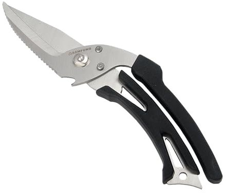 SAMFUNG Forbici per pollame da cucina, manico antiscivolo e serratura di sicurezza, forbici per pollame per carne, pollo, osso, Turchia, taglio di verdure di pesce