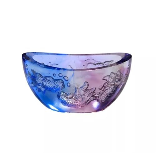 Aquarium Yuanbao-Modellierung im chinesischen Stil, glasiertes Aquarium, Schatzschale, Ornamente, kleiner Weinkühler for das Wohnzimmer zu Hause, Eingang, Feng Shui, Dekoration zur Anziehung von Reich