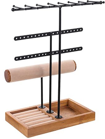 BUGUUYO Schmuckständer Halskette Organizer Schmuckaufbewahrungsregal Vintage Ohrringhalter Ringbehälter Schmuckständer Schmuck Organizer