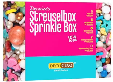DECOCINO Streusel Box 15 tlg Tortendeko