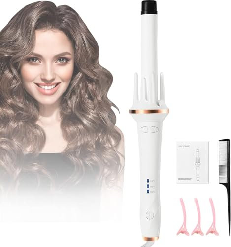 HyAdierTech Ferro Arricciacapelli, Arricciacapelli Professionale 28mm, Portatile Piastra Arricciacapelli Ferro Arricciacapelli Rivestito in Ceramica, Riscaldamento Rapido per Capelli Lunghi e Medi