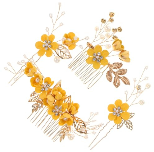 WRITWAA Rose Praktischer Damen Haarkamm Eleganter Haarschmuck Hochzeit aus Zinklegierung mit Blütenform für Brautfrisuren bei Geburtstagsfeiern und Fotosessions