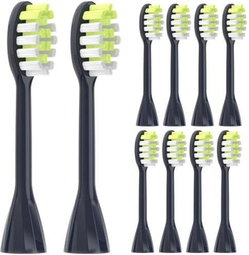 10 Ersatzbürsten passend für Philips One Sonicare Elektrische Zahnbürsten, nur Kompatibel mit HY1100 und HY1200, Aufsteckbürsten Bürstenköpfe -Midnight Navy Blue