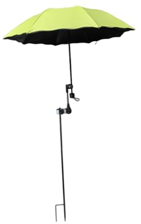 Fonowx Sombrilla Ajustable para Jardín, 95 cm Sombrilla con Ángulo para Plantas, Paraguas de Planta Resistente a la Intemperie para Macetas y Parterres, Funda Multiusos para Silla de Playa, Verde
