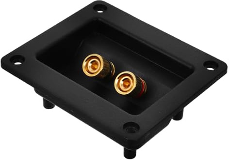 TEHAUX DIY Speaker Terminal Cup Pure Copper Binding Post Junction Box for Custom Audio Connections Way Design for Versatile Speaker Configurations for DIY Car Stereo Projects