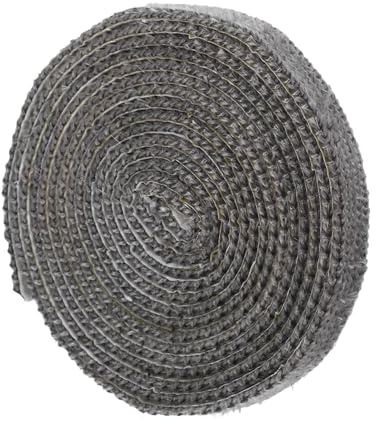 VANZACK Junta Puerta del Horno Autoadhesiva Negra Cinta Plana para Estufas De Leña Material Ignífugo para Chimeneas y Hornos Repuesto De Sellado para Puerta De