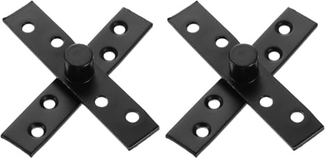 QUARKZMAN 2Pcs Cerniere A Perno Rotanti 360 Gradi, 95 x 18.5mm Perni Centrali In Acciaio Inossidabile Cerniere Nascoste Per Ante Di Armadi Da Cucina A Battente, Nero