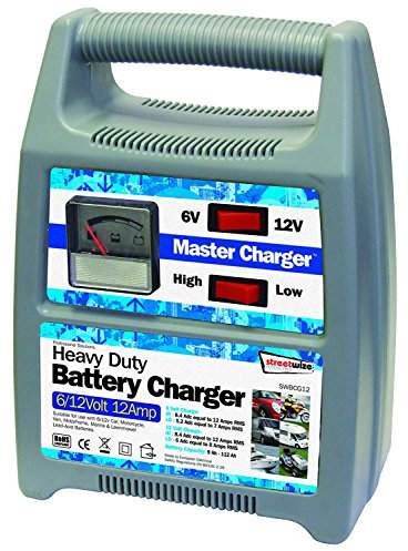 Streetwize Heavy Duty Car Battery Charger – Fast, Safe Home Charging for Cars, Motorcycles, and Lawnmowers – Portable Charger with Smart Safety and Analogue Display