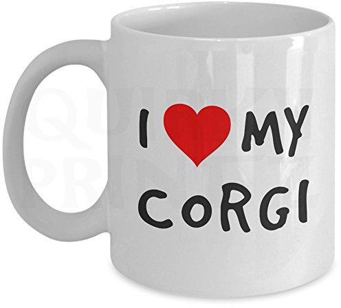 Quirky Printz Novelty I Love My Corgi Gift Slogan Mug SK31