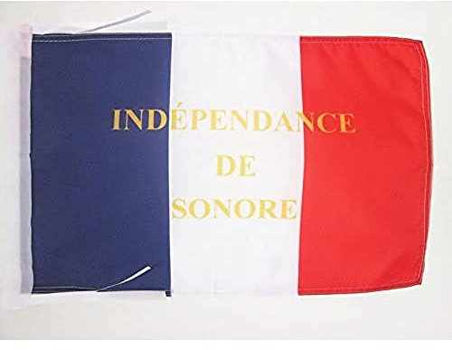 AZ FLAG - Flagge Republik Sonora 1852-1854 - 45x30 cm Mit Kordel - Französische Kolonien Fahne 30 x 45 Cm - Flaggen