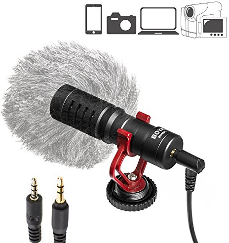 BOYA BY-MM1 Shotgun Video Microphone, Universal Compact On-Camera Mini Recording Mic, Directional Condenser for DSLR, Camcorder, iPhone, Android Smartphones, Mac, Tablet