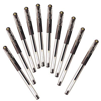 Mitsubishi Pencil UM151.22 Gel Ballpoint Pen Uni-Ball Signo 0.38 Brown Black 10 Pens