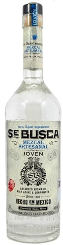 Tequila mezcal Se Busca,Joven.Mezcal artesanal de aroma equilibrado. Bebida mexicana de sabor dulce y complejo.Para beber puro o en cócteles.Botella de mezcal premium de 70 cl con un 40% de alcohol