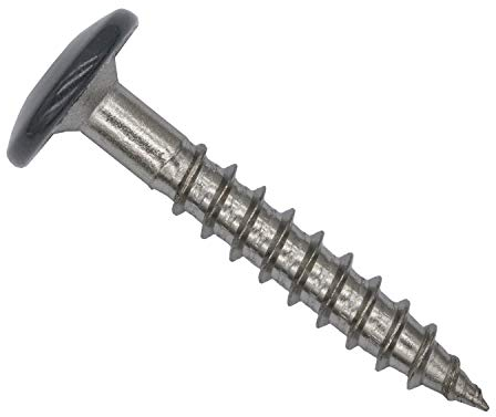 TWISTEC Trespo-Fassadenschrauben 100 Stück, Terrassenschrauben, Holzschrauben, Spanplattenschrauben aus Edelstahl (Anthrazitgrau RAL7016, 4,8x25mm)