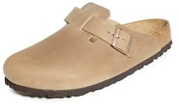 Birkenstock Men's Boston Soft Footbed Clogs, Tobacco, Brown, 9 Medium US