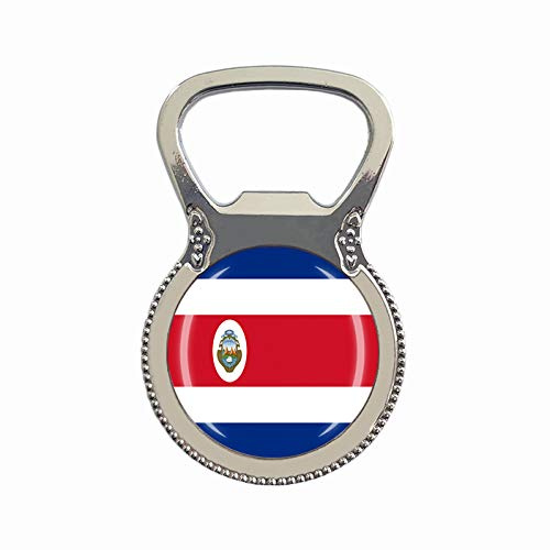 Costa Rica Flag Beer Bottle Opener Fridge Refrigerator Magnet Metal Glass Crystal Travel Souvenir Gift Home Decoration