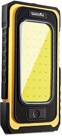 WARSUN Arbeitsleuchte LED COB KFZ Werkstattlampe Wiederaufladbare Akku Werkstatt Handlampe mit Magnet 1500 Lumen Inspektionsleuchte für Auto Reparatur Werkstatt (Gelb)