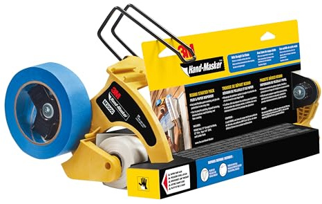 3M Hand-Masker Pre-assembled Masking Film & Tape M3000 - Use on Windows, Doors, Bathtubs and Other Surfaces - Protects Surfaces from Paint Splatters