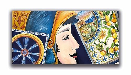 DIAMOND HOME Dipinto a Mano Acrilico su Tela con Telaio d'Abete - Quadro Materico Rettangolare con Dettagli in Rilievo - Made in Italy da Pittori Specializzati (50x100) PUPO-50x100