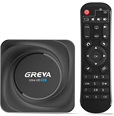 GREVA Android TV Box 8K, Smart TV Box Android 11.0 RK3566 CPU 4GB RAM 32GB ROM, Streaming Media Player Dual-Band 2.4/5.8Ghz 100/1000M Ethernet Soporte HDR 3D BT 5.0 USB3.0 Android Box