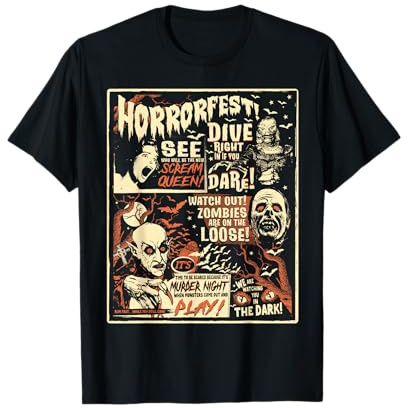 Poster Vintage Horrorfest, Film d'halloween, Old Time Horror T-Shirt