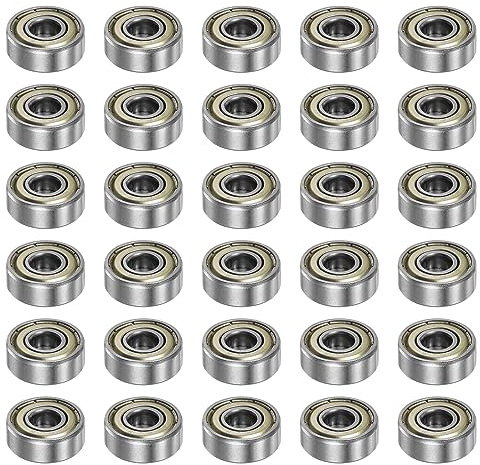 QUARKZMAN 30 Stück 606ZZ Kugellager 6x17x6mm Karbonstahl Doppel Abgeschirmt | Z1, für Motoren