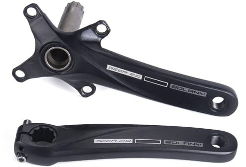 LSRRYD Fahrrad Kurbelgarnitur 104BCD 170mm MTB Kurbelarm Set Mountainbike Hohle Integrierte Kurbel Aluminium Legierung Kurbel Garnitur
