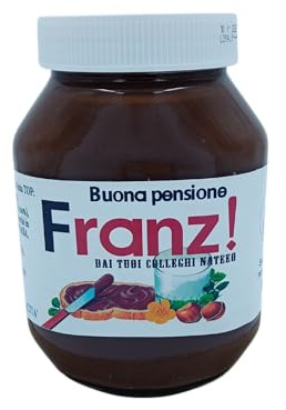 Idea Regalo Feste o Natale | Nutella 950gr. / 1kg | Ideale per tutti gli eventi ottima idea | Barattolo crema spalmabile originale personalizzato testo frontale