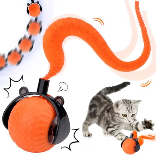 Jadyon Magic Ball Hund, Katzenspielzeug Elektrisch, 360° Automatisch Hundeball Elektrisch, Katzenball mit LED-Licht DREI Arbeitsmodi, Magic Ball für Hunde Und Katzen Jeder Größe und Jeden Alters