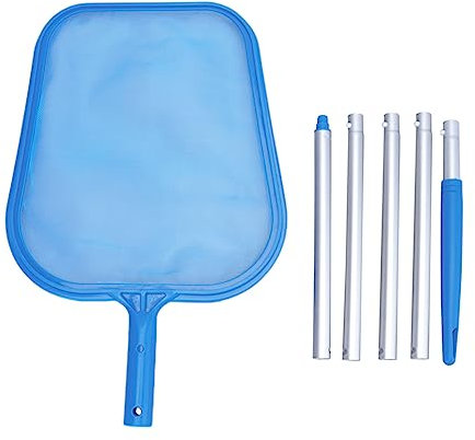 BESPORTBLE 48 Inches Mesh Pond Skimmer Net Pole Pool Leaf Rake Cleaning Tool for Swimming Pool
