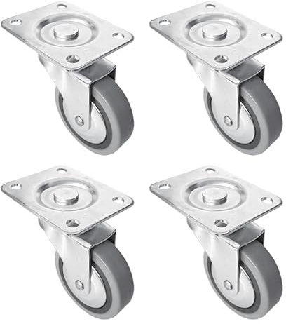 Stolmet Möbelrollen 4 Stücke Durchmesser 60 mm Gummirollen Lenkrollen Für Möbel Räder Kugellager Transportrollen