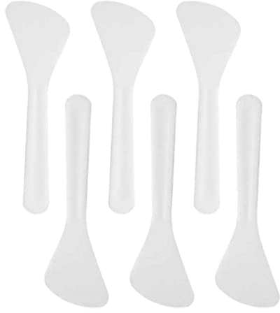 Cosmetic Spatulas Scoop Mini Face Cream Makeup Mixed Applicator Sticks Beauty Tool 100PCS Cosmetic Makeup Spatula Plastic Makeup Spatula Facial Cream Spatula Face Scraper