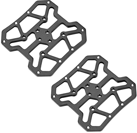 1 Paar Fahrradpedaladapter, Klickpedaladapter aus Aluminiumlegierung, Einfach zu Installierende Pedalplattformadapter für SPD 9 X 9 cm (Schwarz)