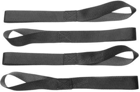 4 Stück Zurrschlaufen Motorrad Zurrgurte Zurrschlaufe Motorrad Ringgurtband Zurrgurt Lanyard Bindegurt Trageband Binden Doppelschlaufen Verzurrschlaufen für Auto Motorrad Camping,Schwarz,46.5cm